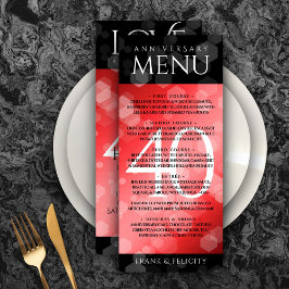 Menu Celebração do Aniversário do Casamento Ruby, 40º E