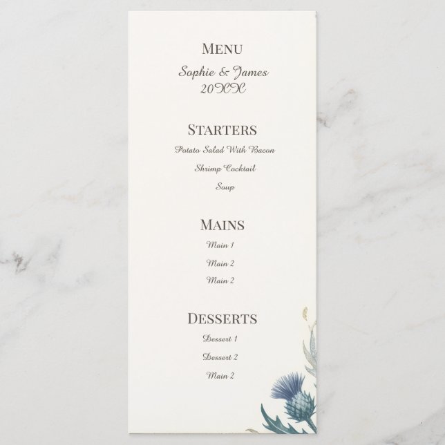 Menu Celta Azul Escuro  (Frente)