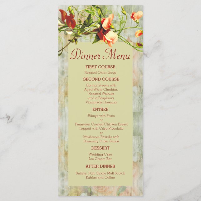 Menu Cerca Pintada com Flores de Mola (Frente)