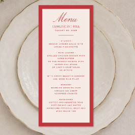 Menu Cerimônia de Casamento ou Recepção Clássica e Eleg
