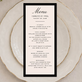 Menu Cerimônia de Casamento ou Recepção Clássica e Eleg
