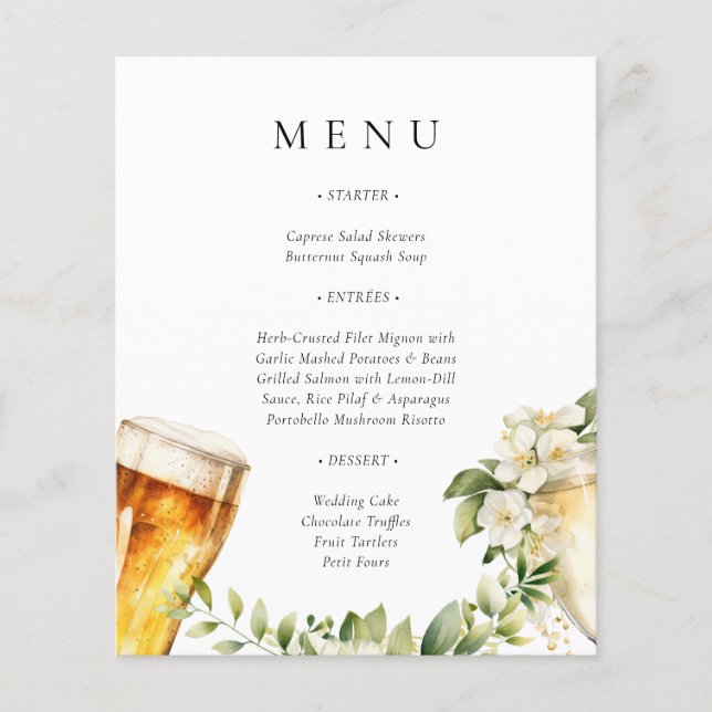 Menu Chá de Bolhas e Casais Breve (Frente)