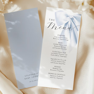 Menu Chá de fraldas Arco azul