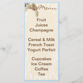 Menu chá de fraldas "BlueTurtle"