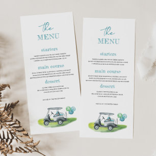 Menu Chá de fraldas de Golfe