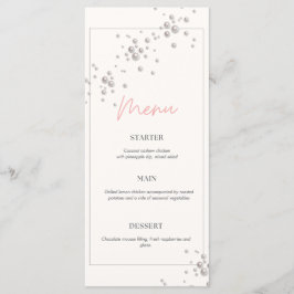 Menu Chá de fraldas de Pérolas