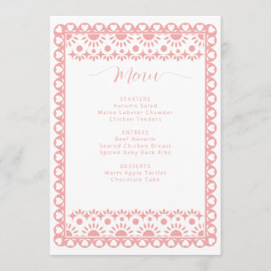 Menu Chá de fraldas mexicano Picado Cielito Lindo