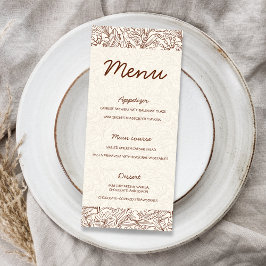 Menu Chá de Noiva Floral Marrom Próximo Capítulo