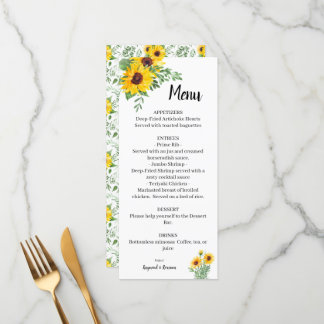 Menu Chá de panela de Casamento Greenery