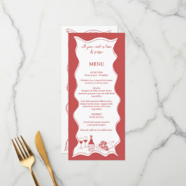 Menu Chá de panela De Pizza Italiana Desenhada À Mão Ve