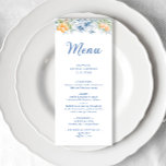 Menu Chá de panela Floral Azul de Aquarela<br><div class="desc">Traga-se para um belo jardim de elegância com nosso Elegante Watercolor Blue Floral e Citrus Chá de panela Menu, uma celebração onde a sofisticação encontra o charme refrescante de prazer com a cidade. Essa design é uma mistura perfeita das calmas do azul com a energia vibrante dos limões amarelos para...</div>