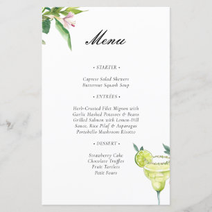 Menu Chá de panela Margarita Mexicana Fiesta