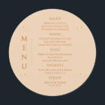 Menu Champanhe Celestial Dourado Sun Moon Stars Casamen<br><div class="desc">Champanhe Celestial Dourado Sun Moon Stars Mystical Wedding Menu Cards apresenta estrelas de ouro simples em um plano de champanhe com detalhes de menu no centro em um script de caligrafia dourada moderno. Personalize editando o texto nas caixas de texto fornecidas. Projetado por ©2024 Evco Studio www.zazzle.com/store/evcostudio</div>