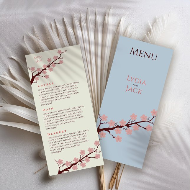 Menu Cherry Blossom Themed Wedding (Criador carregado)