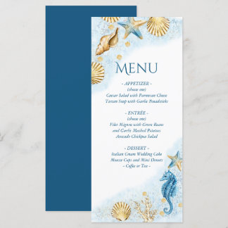 Menu Chic costal | Recife de Coral Moderno