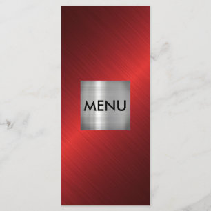 Menu Chic de Mente Negra Vermelha Elegante