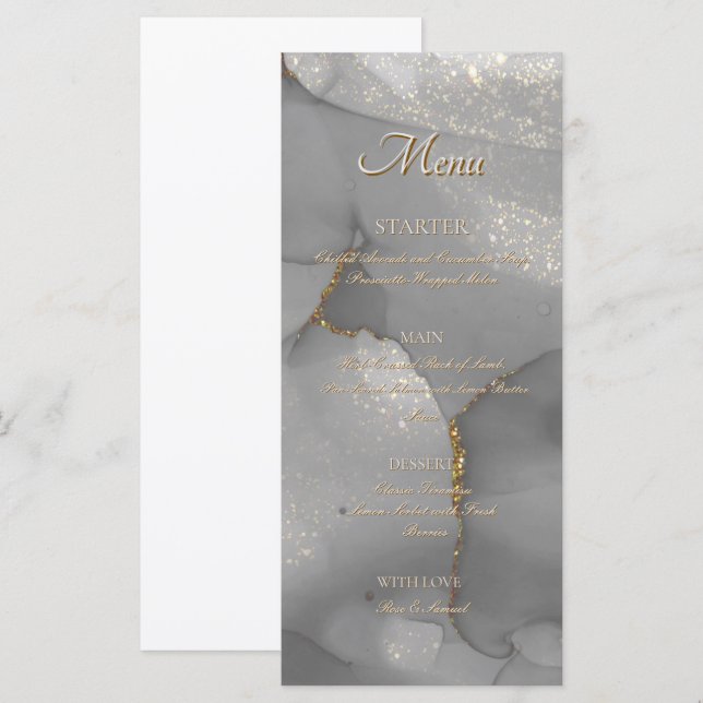 Menu Chic Flat Tinta Álcool Brilho (Frente/Verso)