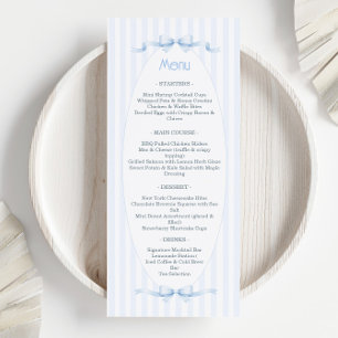 Menu Chuva de Bebê Menina Azul Pastel Silly Goose Vinta