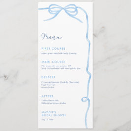 Menu Chuva de Noiva Festa Elegante Arco Azul Claro 