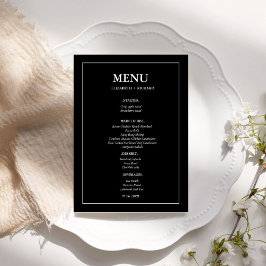Menu Chuveiro de Noiva Elegante e Chic casal
