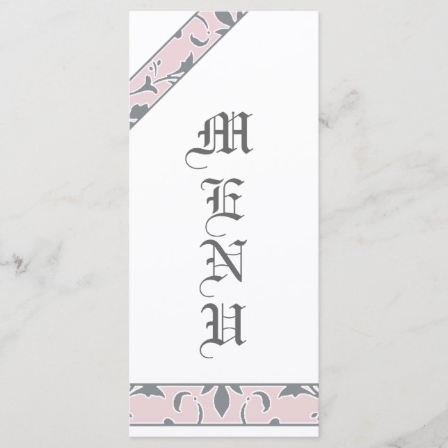 Menu Cinza de Visualização, Cor-de-rosa-pente-pincelado (Frente)