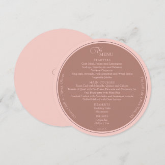 Menu Círculo Casado de Peach Romance