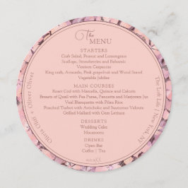 Menu Círculo Casado de Peach Romance