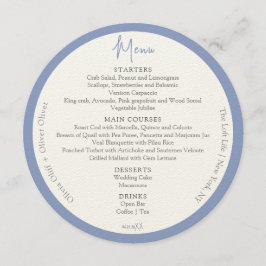 Menu Círculo de Casamento das Montanhas Roxas