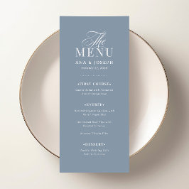 Menu Classic Luxe | Elegant Dusty Blue Wedding