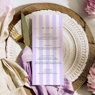 Menu Classic Stripe Lilac