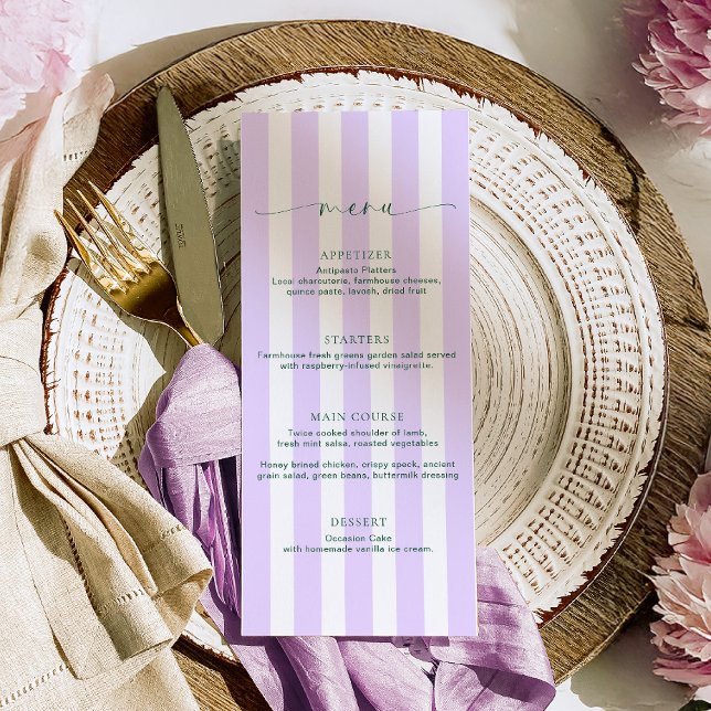 Menu Classic Stripe Lilac (Criador carregado)