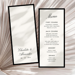 Menu Clássica Caligrafia Velho