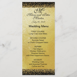Menu Clássico Gold Foil Confetti