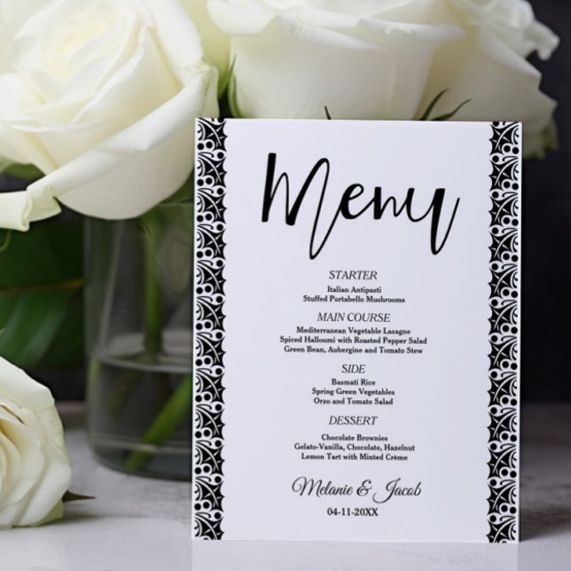 Menu Clássico Minimalista Elegante de Orçamento (Criador carregado)