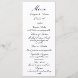 Menu Classy Wedding
