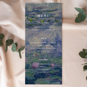 Menu Claude Monet Lírios Aquáticos Casamento