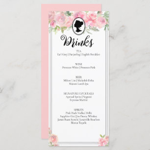 Menu Cocktail, Chá de panela Floral Rosa,