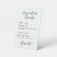 Menu Cocktail de Casamento Personalizado