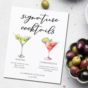 Menu Cocktails de Assinatura Cosmopolita Martini