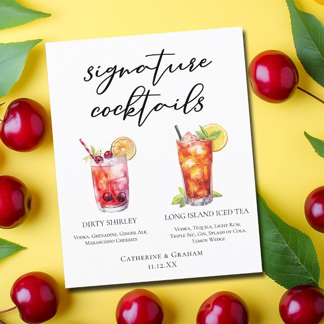 Menu Cocktails de Assinatura de Ilha Longa de Shir (Criador carregado)