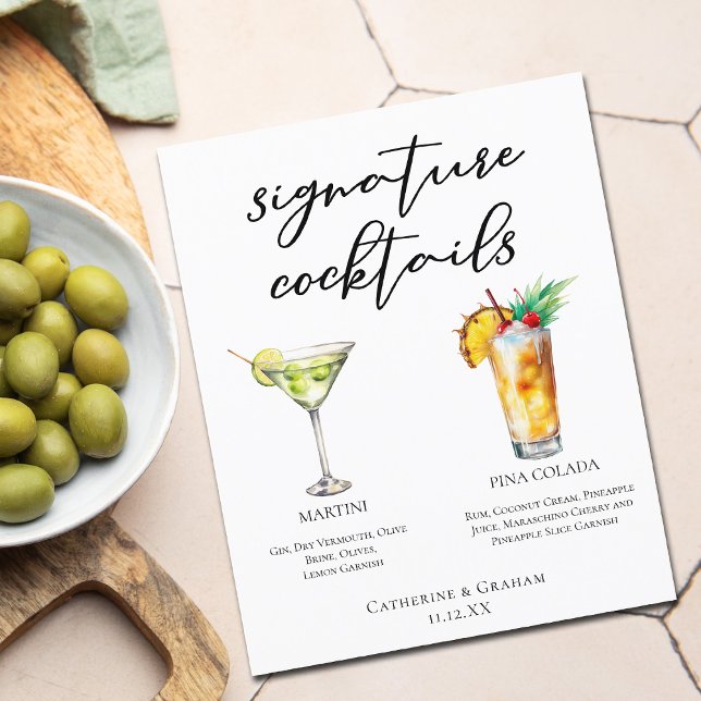 Menu Cocktails de Assinatura Martini Piña Colada (Criador carregado)