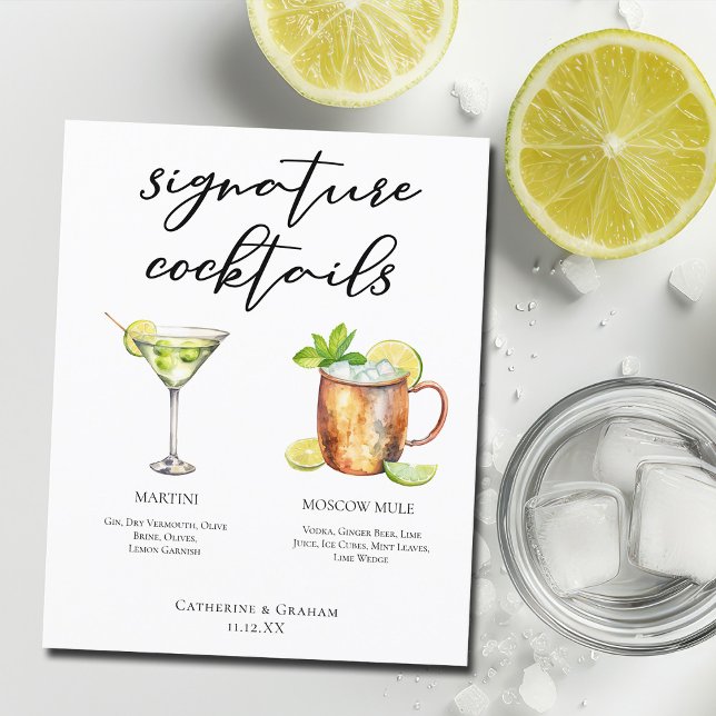 Menu Cocktails de Assinatura Mule de Martini Mosco (Criador carregado)