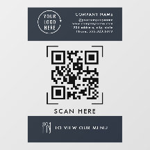 Menu Código QR | Logotipo da Empresa Sem Contato