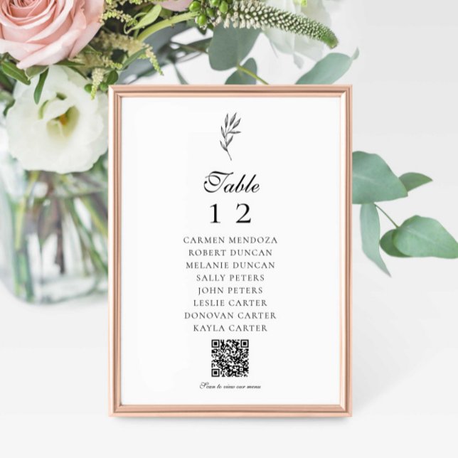 Menu Código QR Minimalista Elegante Gráfico de Ass (Criador carregado)