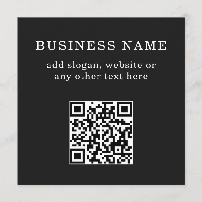 Menu Código QR promocional empresarial  (Frente)