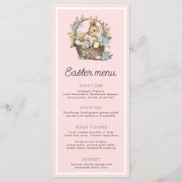 Menu Coelhinho de Páscoa rosa pálido