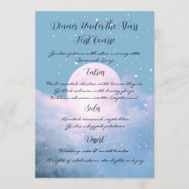 Menu Coleção de Casamento Atmosférico Luar Brilhante