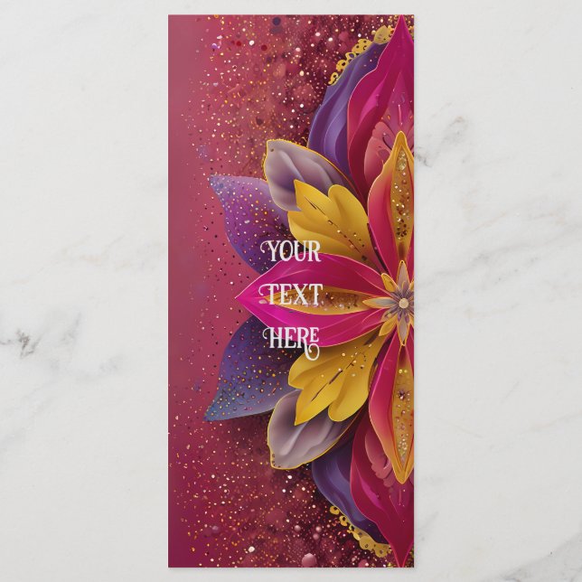 Menu Coleção de Casamento de Elegância Floral Rosa (Verso)