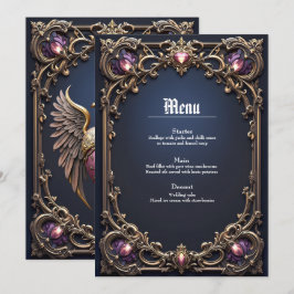 Menu Coleção de Casamento Gótico Vitoriano