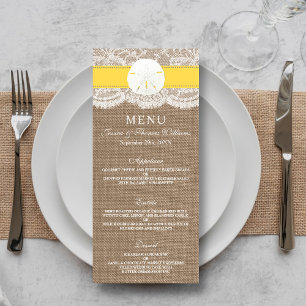 Menu Coleção de Casamentos com Dólar Amarelo